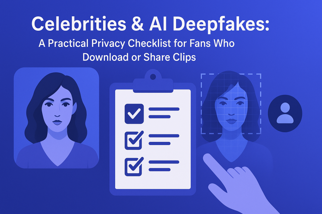 Celebrities & AI Deepfakes: A Practical Privacy Checklist for Fans Who Download or Share Clips - Featured image