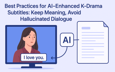Best Practices for AI-Enhanced K-Drama Subtitles: Keep Meaning, Avoid Hallucinated Dialogue